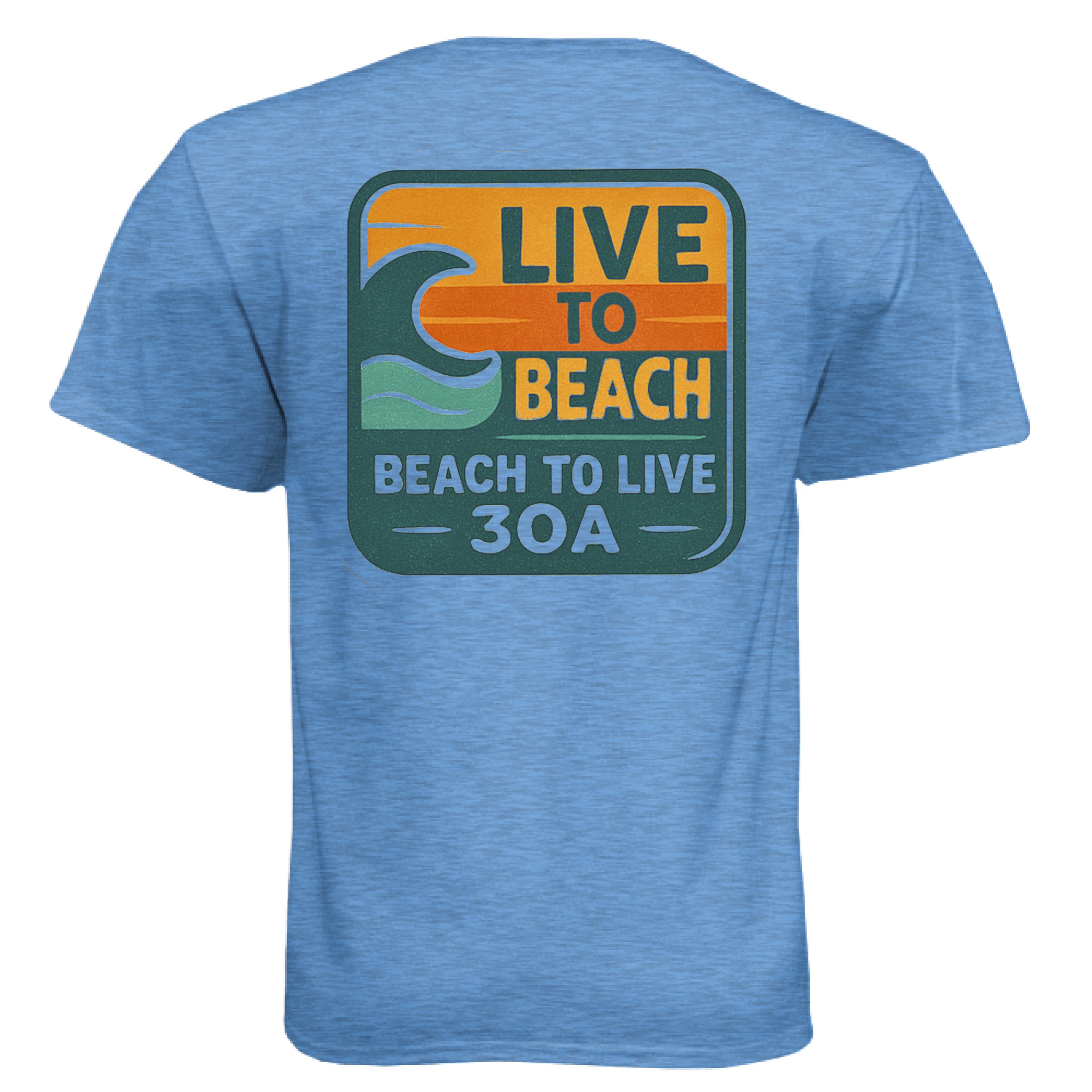 Heather Columbia Blue - BACK